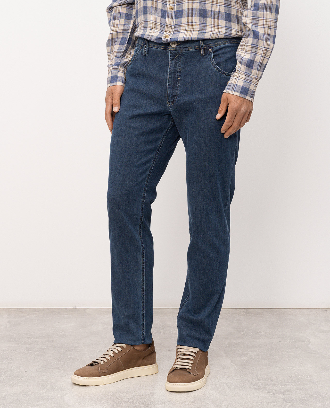 Blue jeans with logo patch Florentino 3