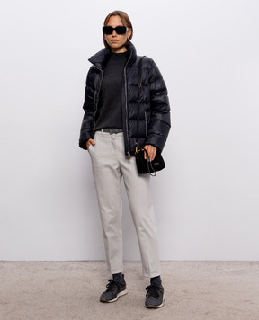 Peserico Gray wool, silk and cashmere sweater A99205F12A9283