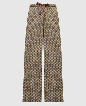 Momoni Beige Fol pants MOPA05408MO