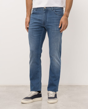Stefano Ricci Blue jeans with a worn effect MST63B2080T0240