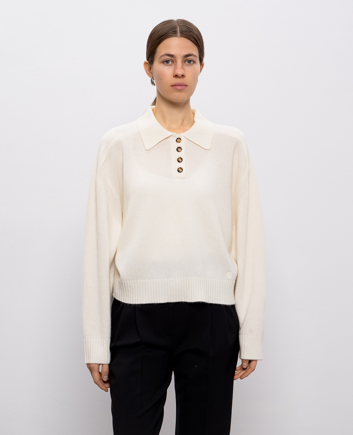 

HOMERE white cashmere sweater Loulou de Saison