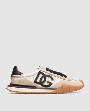 Dolce&Gabbana Beige DG Athletic combo sneakers CS2384AZ862