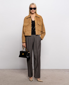 Versace Medusa brown suede jacket 10257041A18380