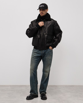 Balmain Blue jeans with a worn effect FH0MI100DG04