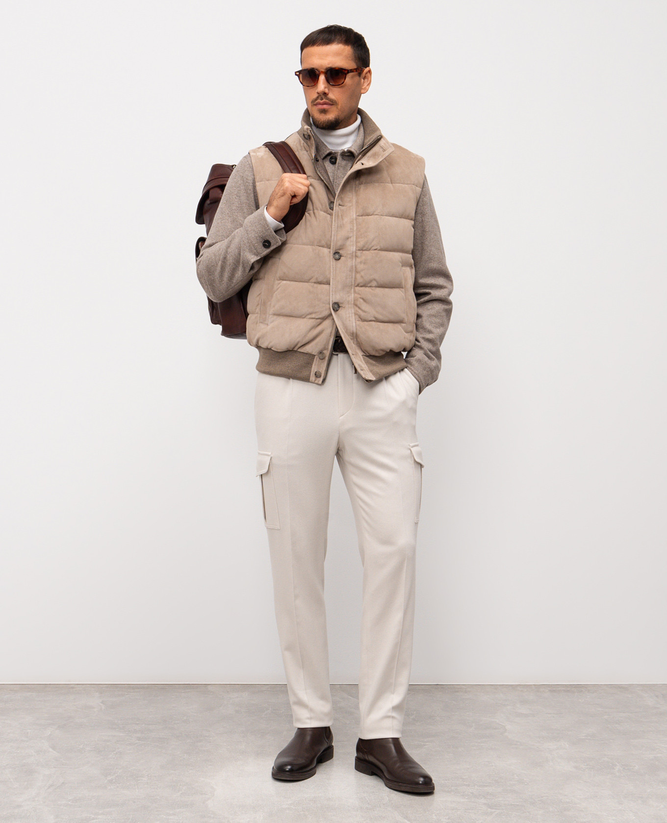 

Beige cargo with wool Peserico