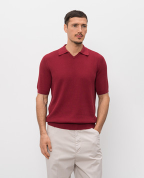 Brunello Cucinelli Burgundy t-shirt with a scar M29400015