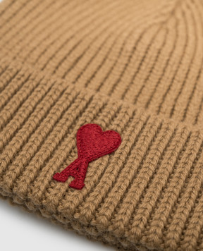 Ami Paris Children's brown wool hat KBO011018