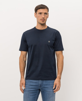 Stefano Ricci Blue T-shirt with emblem MNH6105000TE0001