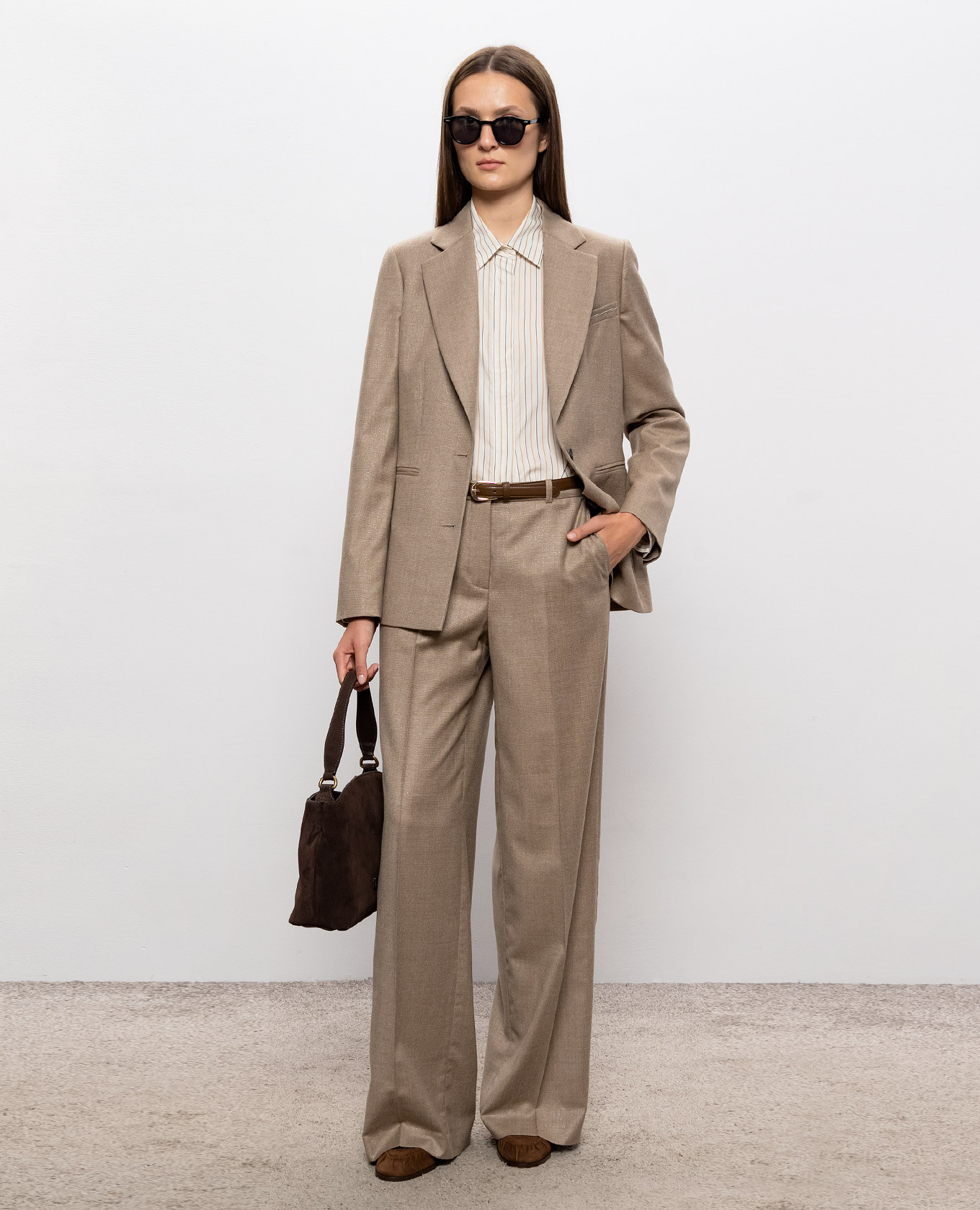 Beige wool pants Peserico 2