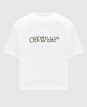 Off-White White cropped T-shirt with logo print 2AA090S26JER001