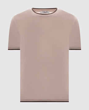 Max Mara Beige MEGIDIO wool T-shirt SMMEGIDIO