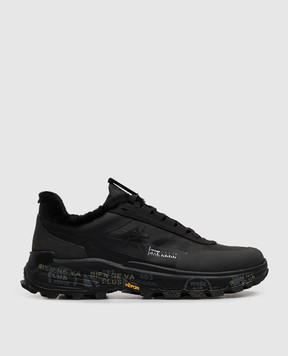 Premiata Black Devin sneakers with fur DEVIN