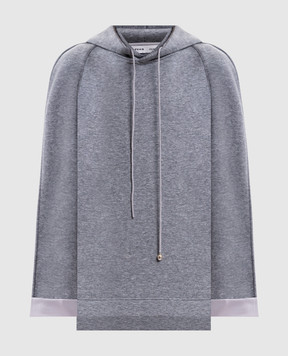 Carven Grey melange hoodie 6262K21118