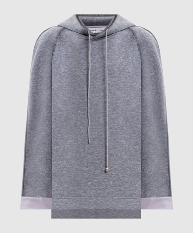 Grey melange hoodie