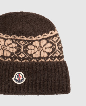 Moncler ENFANT Children's brown hat with wool L29543B00015M4505