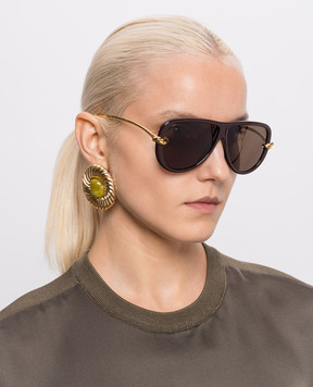 Bottega Veneta Brown Knot Sunglasses A002JCVBL80