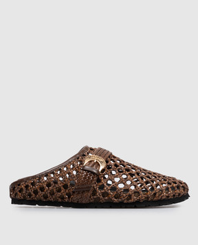 Twinset Brown braided mules 261TGT036