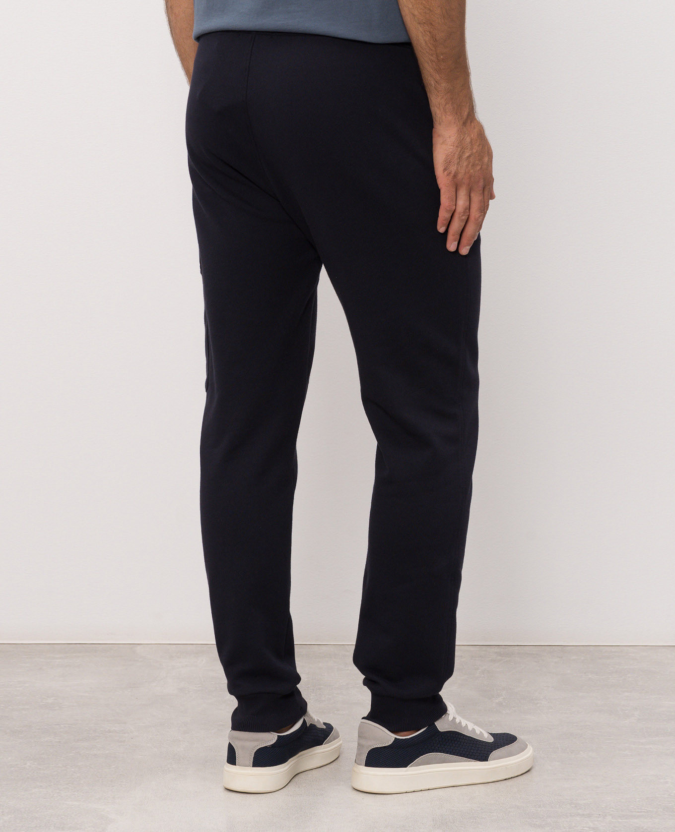 Blue joggers with logo patch C.P. Company 4