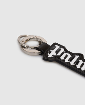 Palm Angels Black key chain with logo PMNJ009F24FAB001