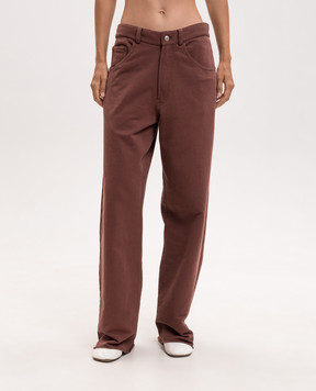 Maison Margiela MM6 Brown pants S52KA0581M25025
