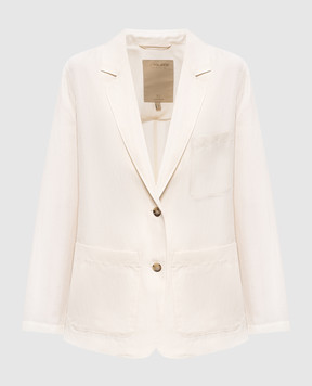 Woolrich Ivory jacket with linen CFWWBL2000FRUT3043