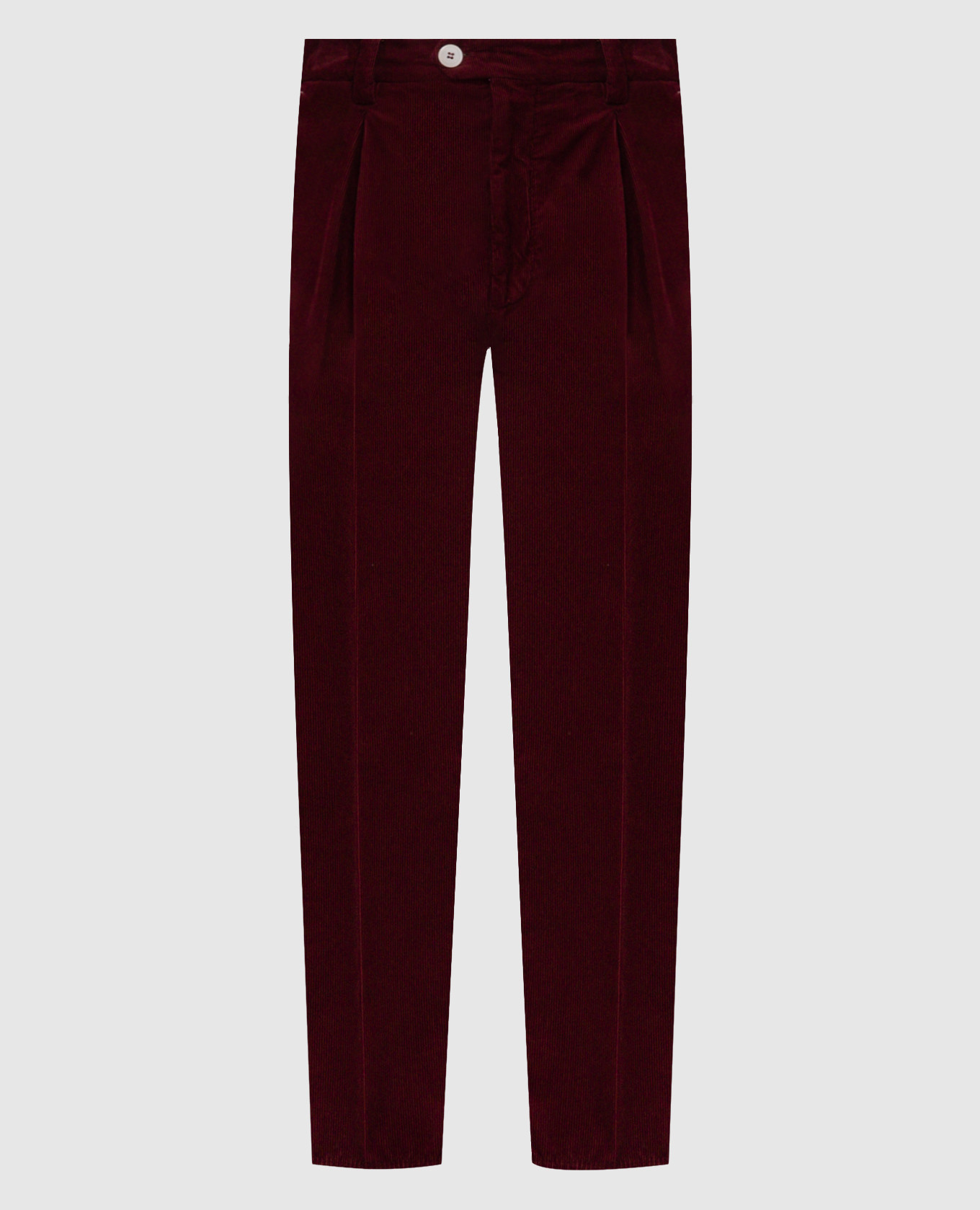 Burgundy corduroy pants with patch