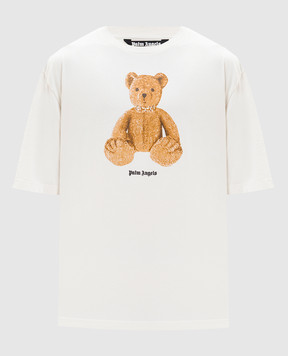 Palm Angels Ivory Bear T-shirt PMAA10BS26JER004