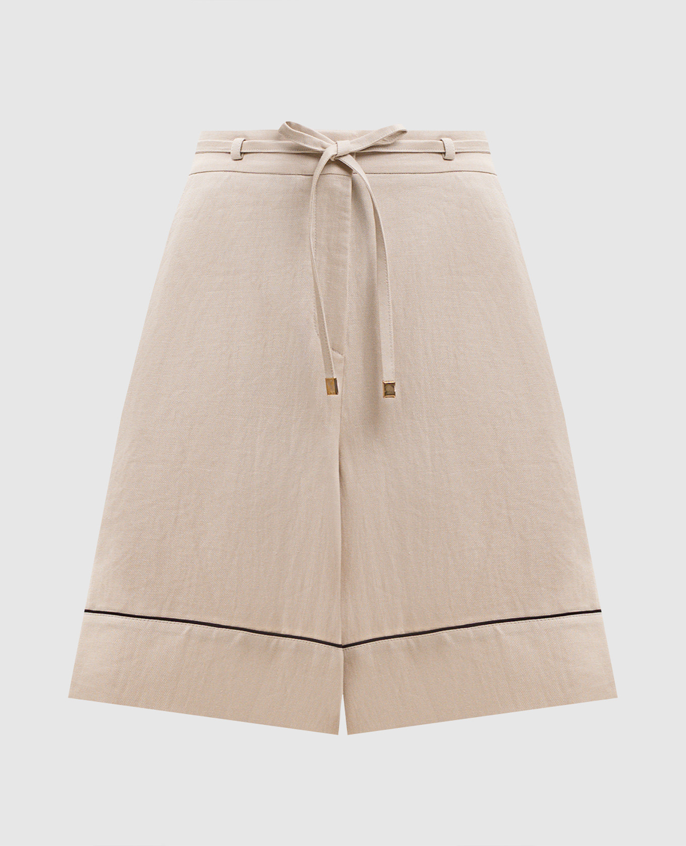 Bermuda en lin beige
