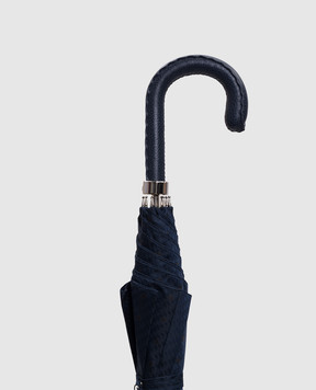 Pasotti Blue patterned cane umbrella OMITUO478RASO62793