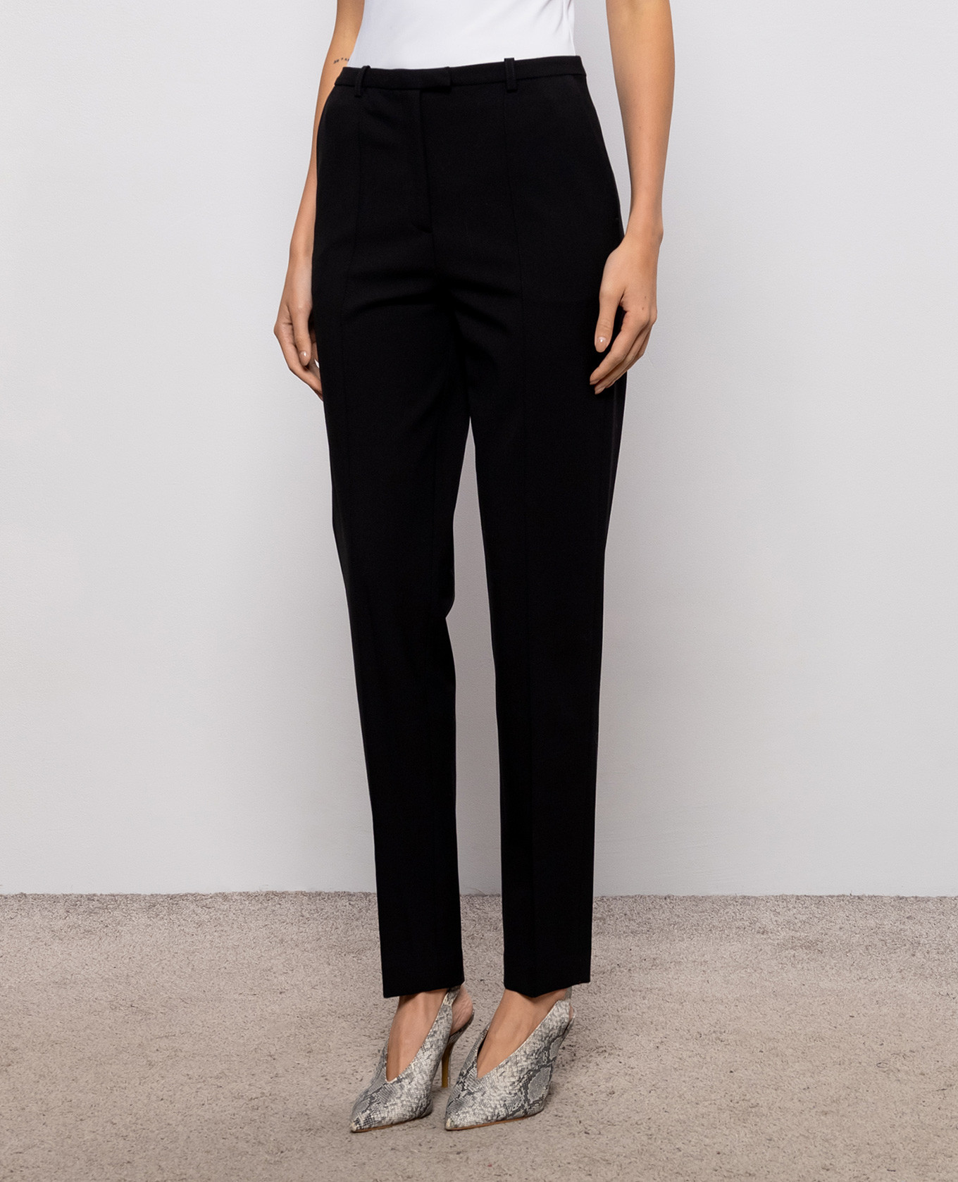 MALKA LDS black wool trousers Loulou de Saison 3