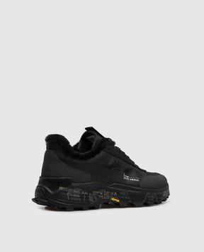 Premiata Black Devin sneakers with fur DEVIN