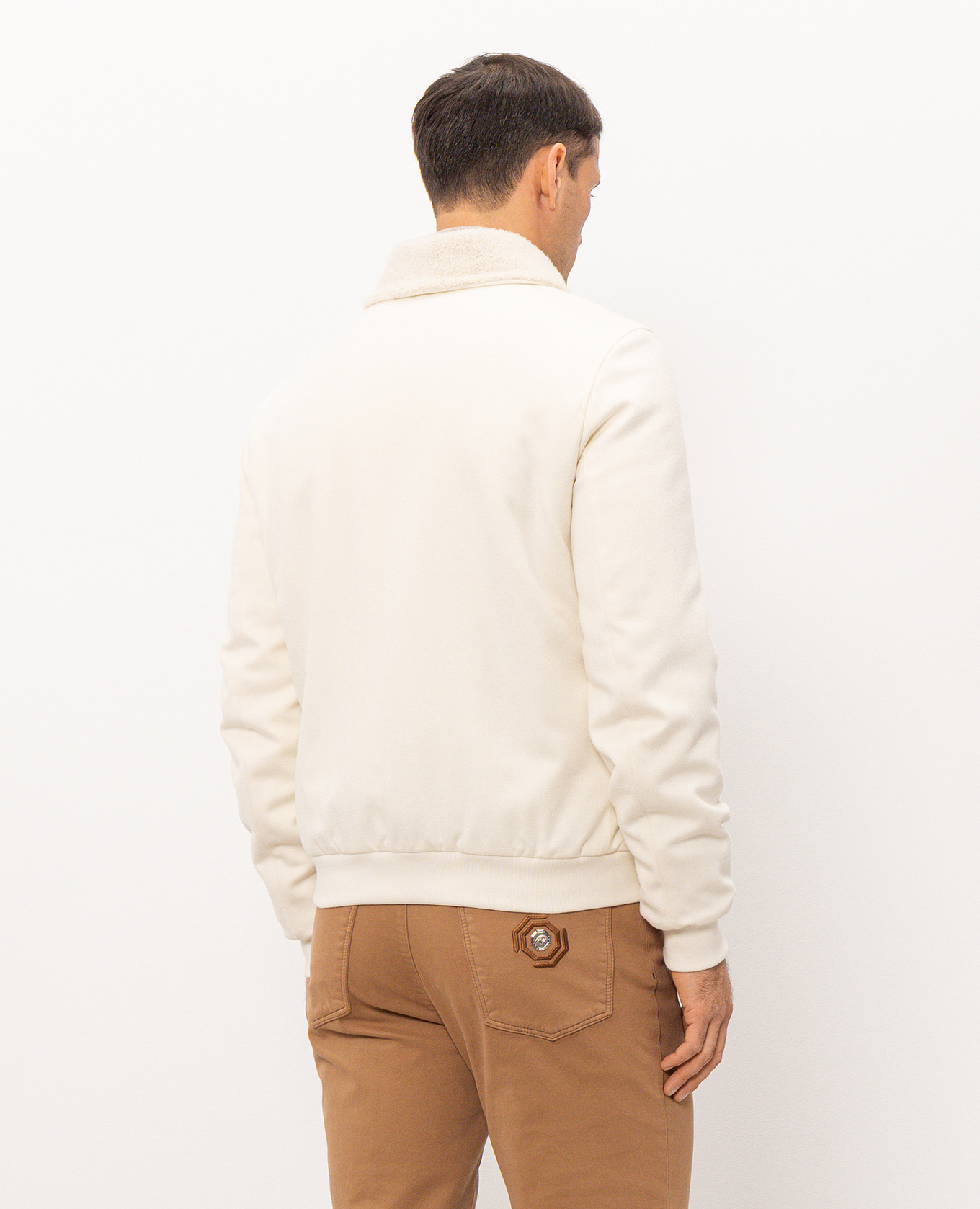 Ivory cashmere jacket Stefano Ricci 4