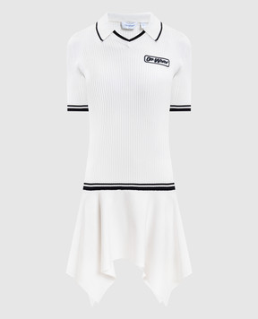 Off-White White ribbed logo mini polo dress 2HI12WS26KNI001