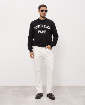 Givenchy Black jumper with logo pattern BM90X94YQP