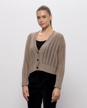 Max Mara ZAINO brown cashmere cardigan MXMZAINO