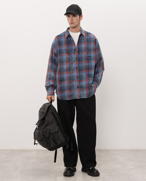 Juun.j Blue checkered shirt JC6764P12P