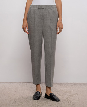 Peserico Gray wool pants P04572Z02581