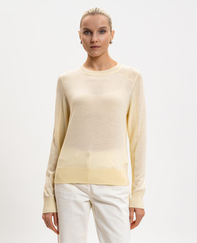 Max & Co Yellow BERLINA wool jumper with logo MCOBERLINA