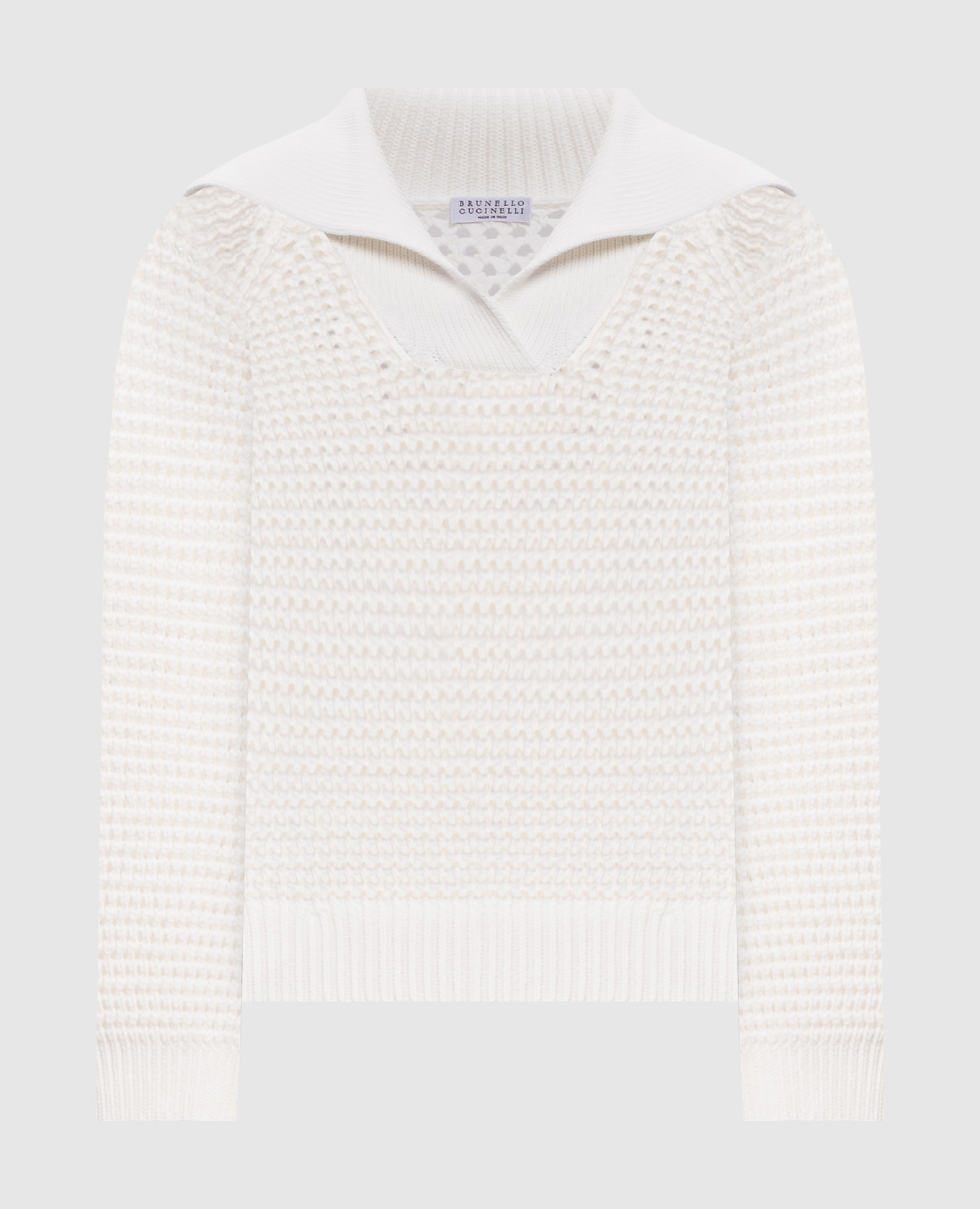 White openwork sweater Brunello Cucinelli