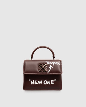 Off-White Burgundy leather Jitney Baby bag OWWNP13F26LT01