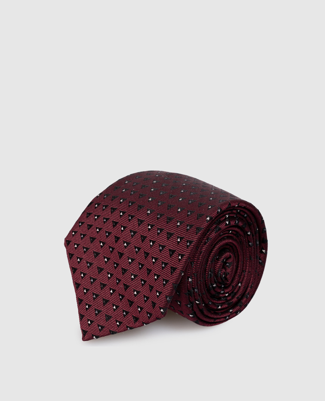 

Burgundy silk tie with geometric pattern Brunello Cucinelli