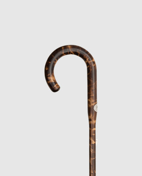 Pasotti Brown checked cane umbrella OMITUO142MILFORD