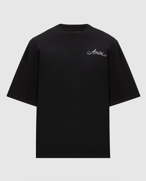 AMIRI MA QUAD CHECKERBOARD black T-shirt AMTOJR1172