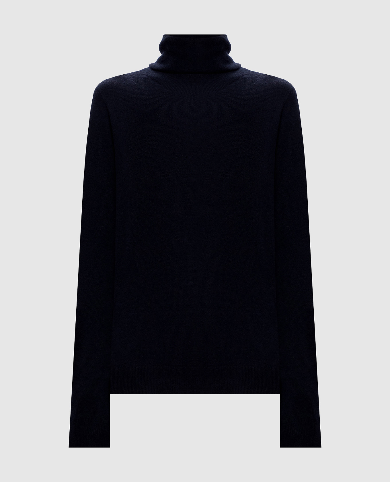 Blue golf shirt made of wool, silk and cashmere