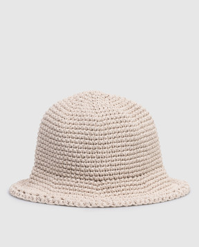 Magda Butrym Beige knitted cloche CROCHET03HAT385526