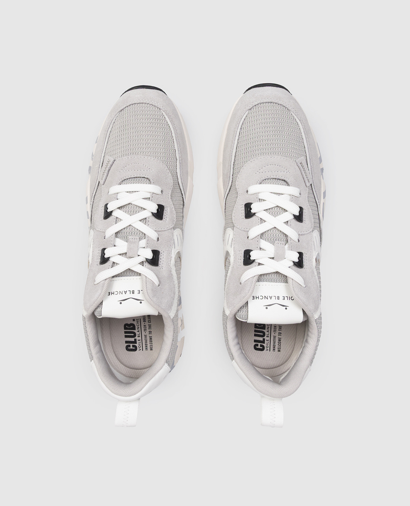 

Grey CLUB01 combination sneakers with textured logo Voile Blanche