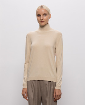 Max Mara Weekend Beige KIKU golf with silk and wool WKDKIKU