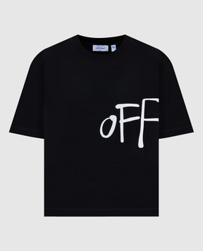 Off-White Black T-shirt with logo 2AA124S26JER005