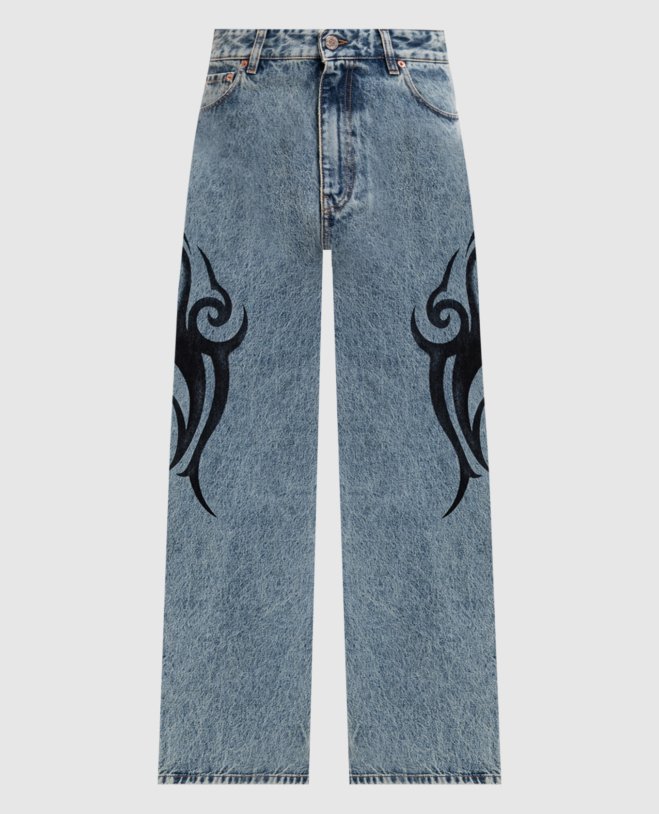 Blue jeans with print Vetements