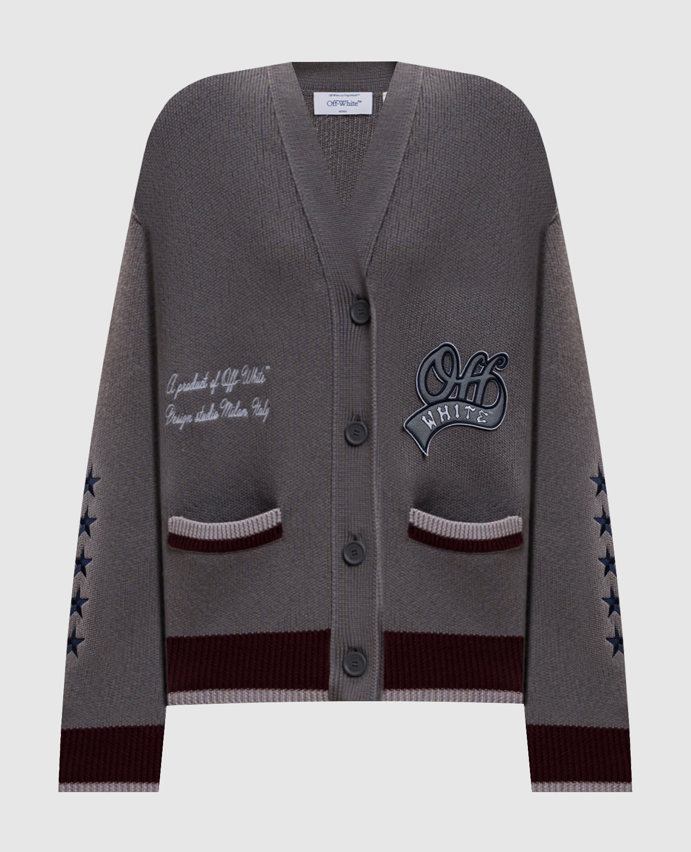 Gray wool cardigan Off-White